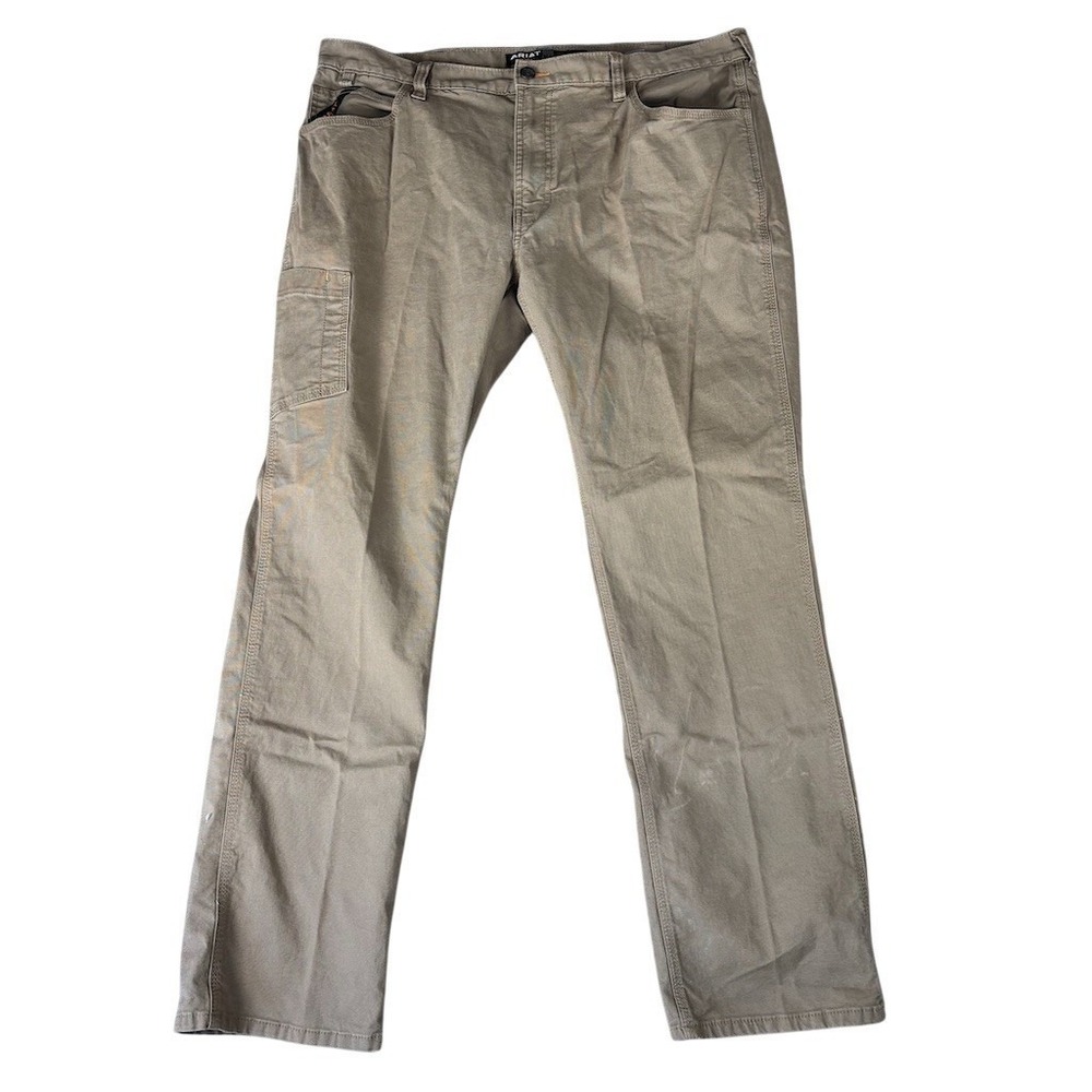 Ariat Rebar Work Utility Pants Mens‎ 42x34 Khaki Relaxed Straight Cargo